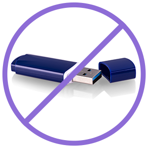no need for flash drives