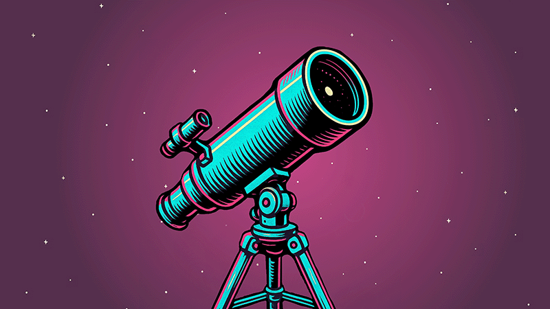 An illustration of a telescope