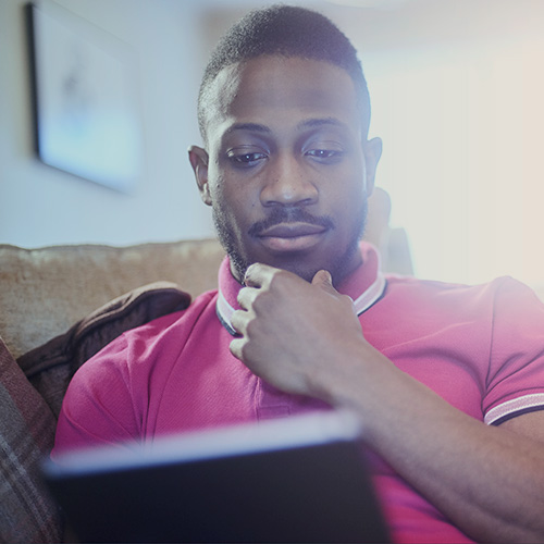 student on computer